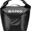 WADEO 20LB Wood Pellet Storage Container, 600D PVC Waterproof Pellet Storage Bag with Dual Handle, Card Slot, Suitable for Smoker Grill Charcoal Storage