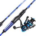 One Bass Fishing Rod and Reel Combo, IM7 Graphite 2 Pc Blank Baitcasting Combo, Spinning Rod with SuperPolymer Handle, 6'0"Medium-Fast with 1000 Reel