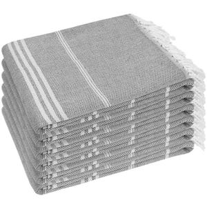 YSYJ Turkish Beach Towel 6 Pack Beach Towels 36"x71" Beach Towel Oversized Sand Free Turkish Towel Quick Dry Bath Towels Grey