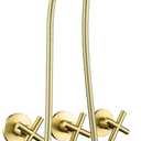 3 Handle Shower Faucet Set with Tub Spout Bathtub Shower Faucet Combo Set Shower System Complete Tub and Shower Trim Kit Shower Fixture Brushed Gold