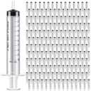 Xuhal 200 Pcs 10 ml/cc Plastic Liquid Measuring Syringes No Needle Clear Small Syringes for Oral, Scientific Labs Measuring Liquids, Feeding Pets, Epoxy Resin, Watering Plants, Oil or Glue Applicator
