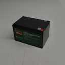 Miady 12V 15Ah Lithium LiFePO4 Deep Cycle Battery,3000 Cycles Rechargeable Battery For Small UPS,Fish Finder,Power Wheels,Scooters,Solar Power Built-in 15A BMS5.9" L x 3.7" W x 3.9" H