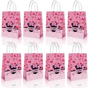 YWCMESDM 20Pcs Pink Mouse Goodie Bags  Candy Bags for Cookie Chocolate Snack Favors, Birthday Party Decorations Supplies (1 Count (Pack of 20))