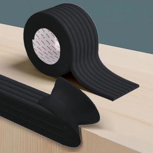 Edge Protector for Baby, Desk Edge Cushion, Extra-Wide Soft Rubber Foam Padding, Baby Proofing Edge Corner Protectors Self Adhesive Furniture Corner Guard Bumper for Table 6.5ft Black