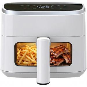Sweetcrispy Air Fryer 4 Quart with Window, 1500W Digital Airfryer with 8 Presets, 60-Min Timer, Max 400F, Auto Shut Off & Nonstick Dishwasher Safe Basket, Shake Reminder for Small Kitchen, 4.23 QT