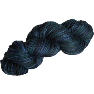 Knit Picks Stroll Hand Painted Merino Wool Black Blue Sock Yarn (Inverness Tonal)