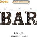 BAR - Illuminated LED Marquee Word Sign - Pre-Lit Pub Bar Sign - Battery Operated (23.03-in x 8.66-in) (Black)
