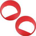 Headlight Trim Bezel Headlamp Bezel Headlight Cover Decor for Jeep Wrangler JK 2007-2017 Red ABS 2 Pcs Front Left, Front Right Car