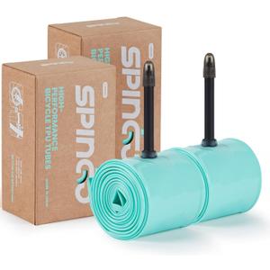 2-Pack SPINGO Inner Tube MTB 26inch / 27.5inch / 29inch TPU Inner Tubes for 1.5-2.1/2.2-2.5 MTB TPU Bike Tube with 48mm Schrader/Presta Valves Lightweight Mountain Bike Spare Tire