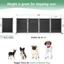 RANTILA 4 Panel Indoor Foldable Dog Fence Freestanding Dog Gate for Stairs, Hallways, or Doorways for Small Dogs- 68 X 24 Inch, Black, Need Assembly