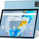HNVHNV Tablet 10 inch Android 13 Tablets, 6GB RAM 32GB ROM, Quad-Core Processor, 1280x800 LCD Touch Screen, WiFi, GMS, Dual Camera, Bluetooth, 6000mAh Battery (Blue)