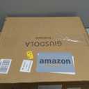 Accent Wood End Table, 2-Tier Round Bedside Table, Natural Side Table Nightstand for Family, Bedroom, Living Room, Handcrafted Finish, Black (16.5 inch)