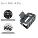 5 Pcs Square Hair Claw Clips, Marble & Solid Color Hair Claws for Women, Non-Slip Plastic Hair Clips for Thick/Thin Hair, Daily & Styling Use (Purple, Black Marble, Light Blue, Pink, Coral)