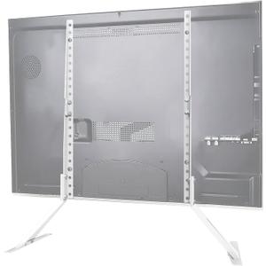 WALI Universal TV Stand, TV Stand for Living Room Mounting for 22 to 65 inch Television up to 110lbs, Small TV Legs with Mounting Holes up to 800x500mm(TVS001-W), White