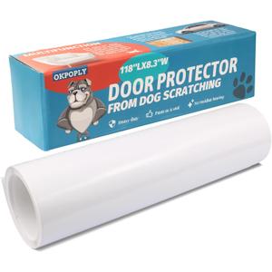 Door Protector from Dog Scratching, Clear Vinyl Dog Scratch Door Protector Heavy Duty Anti Claw Shield Guard for Wall Window Furniture