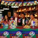 Party Decorations for World Cup 2026, 82 PCS Soccer Theme Party Supplies with Thickened Plates, Napkins Set Tablecloth and Banner for Sports Birthday Party, Soccer Decor