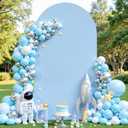 Baby Blue Arch Backdrop Cover, 6FT Spandex Fitted Wedding Arch Stand Covers Round Top Chiara Backdrop Cover for Birthday Party Ceremony Banquet Decoration