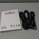 10ft iPhone Charger Cable,3Pack 90 Degree Charging Cable, [Apple MFi Certified] Long Lightning Cable Fast Charging Cord Compatible for iPhone 14/13/12/11/Pro/Max/Mini/X/Plus/8/7/6/Plus/ - Purple