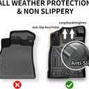 Automotive Floor Mats for Cadillac CT4 2020-2025 2026, Heavy Duty TPE All Weather Protection Car Floor Mats, 1st & 2nd Row Full Set Rubber Floor Liners, Include CT4-V & CT4-V Blackwing, Black