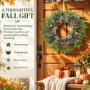 24 Inches Large Fall Wreath for Front Door, Artificial Eucalyptus Wreath