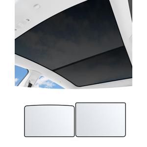 Roof Sunshade, Windshield Sunshade,Glass Sunroof Shade UV Sun Blocking Heat Shade Comptatible with Tesla Model S (Black (2016-2021))