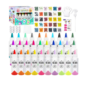 Pack Of 2 30 Colors Tie Dye Kit, Tie Dye Set for Kids, Pre-Filled Tye Dye Bottles, Non Toxic Permanent Fabric Dye Art Set, Easy DIY Fabric Art - Create Fun (30 Colors)