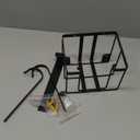 ORLESS Over The Door/Wall Mount Ironing Board Hanger, Laundry Room Iron and Ironing Caddy Board Storage Holder, Black