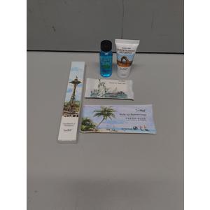 Toiletries Amenities Travel Size Cleaning Soaps In Bulk 1.0oz/28g, 30ml Conditioning Shampoo,Make-Up Remover Wipes,1FLOZ Mouthwash, Toothbrush Toothpaste Individually Wrapped 30 Set