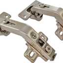 Lazy Susan Cabinet Hinges 2 Pack, 135 Corner Cabinet Door Hinges for Folding Doors, Stainless Steel Kitchen Cabinet Hardware (Non Soft Close)