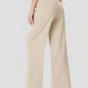 Women's Palazzo Pants for 29" Flowy Travel Wide Leg Yoga Pants 2026 Ladies Casual Summer Loose Beach Lounge (29" Inseam, Medium, Khaki)