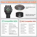 ANCOOL for Garmin S62 Watch Band/Forerunner 945/955/965/970 Watch Bands 22mm Silicone Band for Fenix 8 47mm/Fenix 7/6/5 Bands Replacement for Fenix 6 pro/7 pro/Epix Gen 2 47mm(Black)