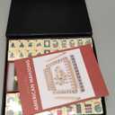 American Mahjong Tile Set, 166pcs Premium Mah Jong Tiles with Exquisite Storage Box, Include Instructions & Play-Chips, Mah Jongg Sets for Family & Friends Gatherings