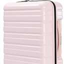 Lekesrping Underseat Carry On Luggage for Women, 16 Inch Stylish Lightweight Under Seat Carry on Suitcase with Multi-Compartment Layers & 360 Wheels for Airline TAS approved, Light Pink