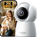 Veise 2K Indoor Camera for Home Security, 360 Wireless WiFi Pet & Baby Monitor with Phone App, AI Motion Detection, 2-Way Audio, Night Vision, SD/Cloud Storage, Works with Alexa & Google Home, 2.4GHz