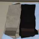 Lalapapa Thick Soft Cotton Compression Socks, Black & Grey Geometric, L/ XL