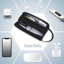 Electronics Organizer Travel Cable Cord Case Sleeve Soft Carrying Accessories Storage Bag Portable Double Layers All-in-One Pouch for USB Drive Charger Earphone,Zipper Wallet