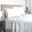 EaseHome White Full Size Bed Sheet Set -Deep Pocket to 18 inches Mattress 4 Piece - Premium Bedding Sheets & Pillowcases Collection - Extra Soft