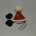 DSAANE Mouse 1st Birthday Hat - Mouse First Party Decorations,Mouse Ears Cake Smash Hat,Red Black Mouse Party Hat,One Birthday Photo Props (1st)