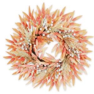 Fall Wreaths for Front Door with Fall Leaves Front Door Wreath Decor, Farmhouse Outdoor Fall Wreath, Large Autumn Wreaths for Outside/Indoor