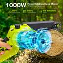 Mini Chainsaw Cordless, 8 Inch & 6 Inch Electric Chainsaw with 2 Batteries, 1000W Brushless Handheld Power Chain Saw, Small Tree Saw for Trimming Wood Cutting, Lightweight Garden Tools Gift