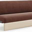 Hudson Comfort RV Couch Covers for Sofa Bed  2-Piece Backrest and Seat Covers Ideal for Jackknife  Camper Slip Covers for RV Furniture  Super Stretchable Fabric with 1cm Elastic (Chocolate)