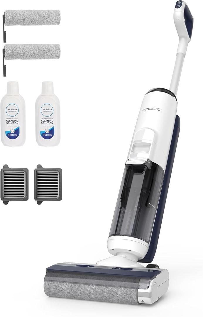 Tineco iFLOOR 5 Breeze Complete Wet Dry Vacuum Cordless Floor Washer, One-Step Cleaning for Hard Floors, Edge Clean, Auto Self-Cleaning, Lightweight & Cordless Design