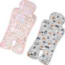 Pinkunn 2 Pcs Gel Car Seat Cooling Pad for Baby Summer Breathable Ice Cushion Multifunctional Ice Stroller Cooler Mat for Stroller Baby Dining Chair Child Safety Seat(Vivid Color, Forest, Animal)