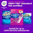 Tampax Radiant Tampons for Women, with LeakGuard Braid, Super Absorbency, Unscented, 84 Count (3 Packs of 28)