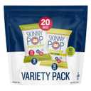 SkinnyPop Variety Pack Original and White Cheddar Popcorn, Gluten Free, Vegan Popcorn, Non-GMO, Healthy Popcorn Snacks, Skinny Pop, 0.5oz Individually Sized Bag (20 Count) Best By:06/12/25