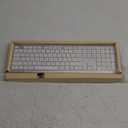 TECKNET Bluetooth Keyboard Rechargeable, 4-Device Free Switching (2.4G+BT), Ultra-Slim Full Size Wireless Keyboard, Quiet Typing, for PC/Laptop/Smart TV/Phone, Adjustable Stand, 12 Multimedia Keys (White)