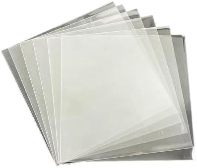 Tezuyok 50 Record Sleeves for 7" Vinyl Record, 4 mils Thick Clear Professional Vinyl Record Storage Protector, Vinyl Record Outer Sleeves for EP Album Covers, Set of 2