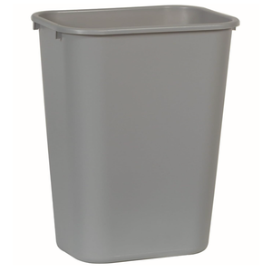 Rubbermaid Commercial Products Deskside Wastebasket/Trash Can, 10.25-Gallon/41-Quart, Gray, Plastic, Garbage Can for Home/Office, Fits Under Desk/Sink/Cabinet, 2Pack