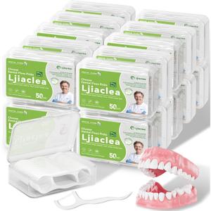 Floss Picks 1000 Count Dental Floss Sticks Gen 5 Bulk Tooth Picks Flossers with Travel Case Toothpicks for Family Restaurant Adults Teeth Cleaning