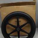 2 PCS 20" PU Flat Free Tire with 3/4'' and 5/8'' Bearings, Non-inflated Tires and Wheels, 20x2 Inch Wheel for Wheelbarrow, Carts, Garden Trailers